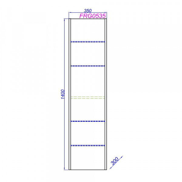 Пенал подвесной Aqwella Fargo, дуб балтийский FRG0535DB