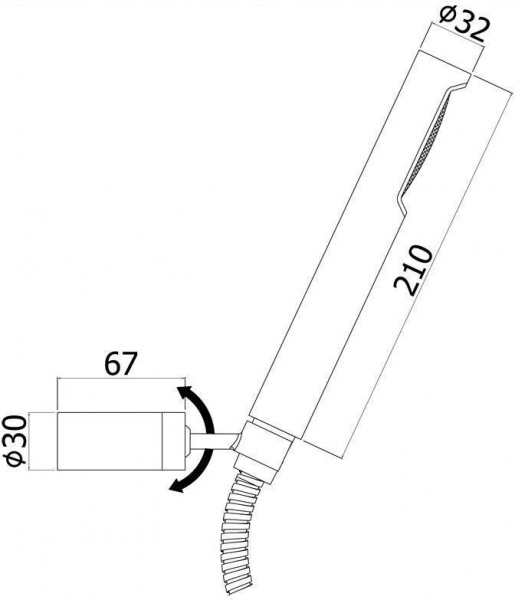 Ручной душ Paffoni Birillo ZDUP036ST