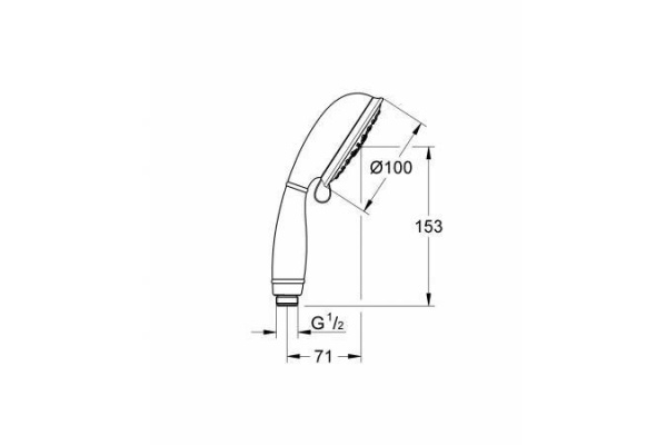 Ручной душ Grohe Tempesta New Rustic, хром, 27608001
