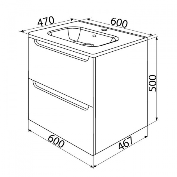 Тумба IDDIS Edifice 60, EDI60W0i95