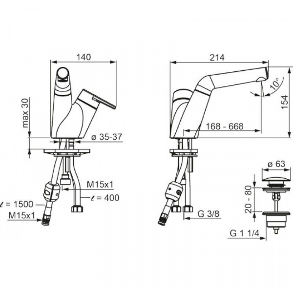 2203F Signa Смеситель для умывальника 2203F