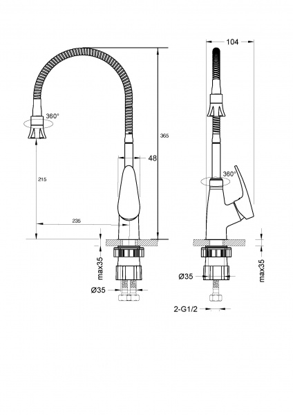 Смеситель для кухни Lemark LINARA, LM0413C
