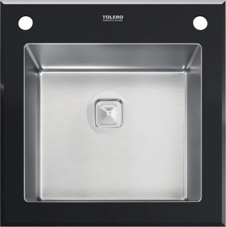 Мойка для кухни Tolero GLASS TG-500 500х500 (Мойка для кухни Tolero Glass 500x500 черная, TG-500)