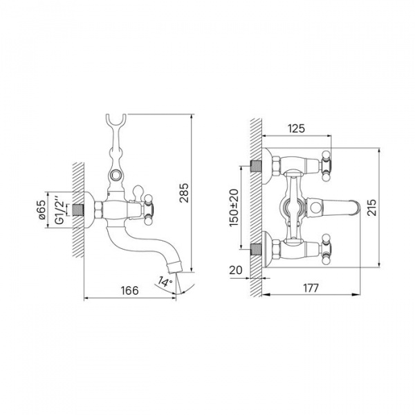 Смеситель для ванны IDDIS Sam, SAMBR02i02