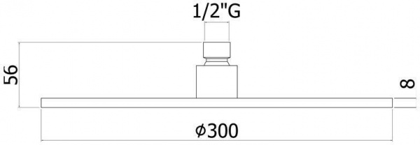 Верхний душ с держателем Paffoni Master King ZSOF079HG + ZSOF034HG