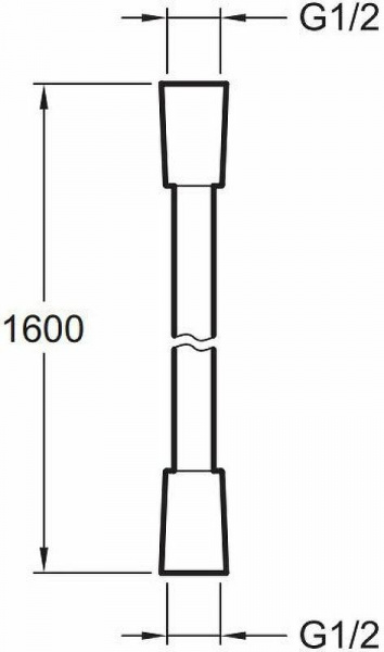 Душевой шланг Jacob Delafon, 160 см, черный матовый, E75206-BL
