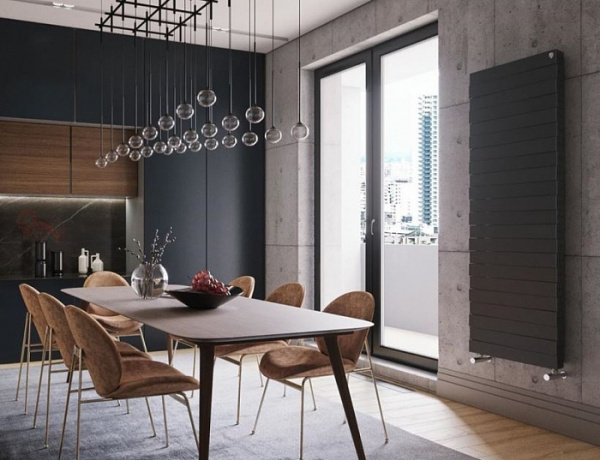 Радиатор биметаллический Royal Thermo PianoForte Tower 500 /Noir Sable - 18 секций, черный графитовы