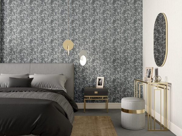 Обои виниловые Kerama Marazzi Бамбук база, серый, KM5011