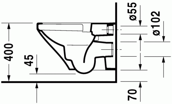 Унитаз подвесной Duravit DuraStyle Rimless с сиденьем микролифт, 45510900A1
