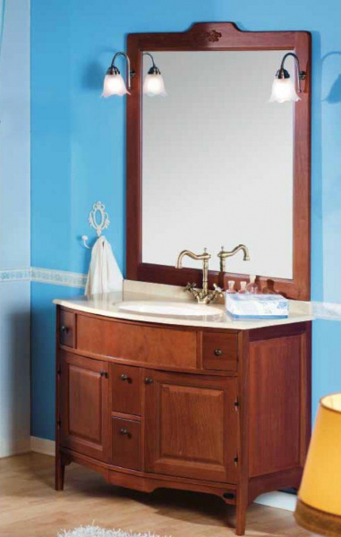 Зеркало Cezares ALICANTE 80x90, AL.SP.403 Decorato Celeste Crema