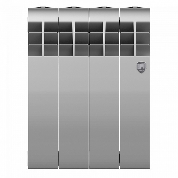 Радиатор биметаллический Royal Thermo BiLiner 350 /Silver Satin - 4 секции, серебристый, RTBSS35004