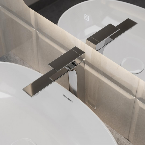 Смеситель Kerama Marazzi Fioretto/Фьоретто для раковины без донного клапана, хром, V2CR205LLKM