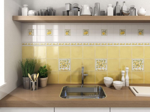 Декор Kerama Marazzi Капри Лимончики 9,9х9,9 TLA003
