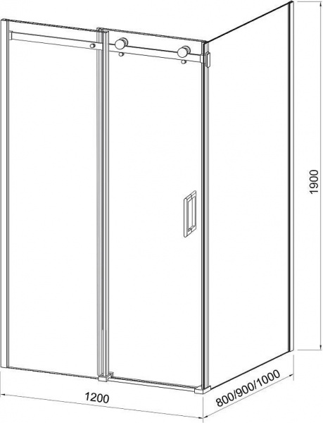 Душевая кабина Eger Carina 120x100 см хром/прозрачное, 599-605