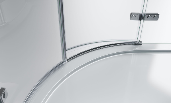 Душевая кабина BelBagno Kraft 1000x1000x1950, прозрачное стекло, хромированный профиль, KRAFT-R-2-10