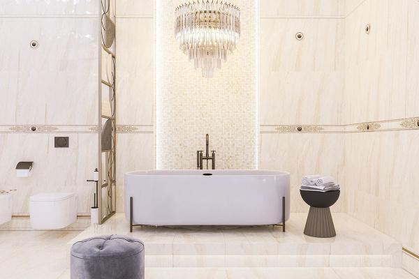 Декор Eurotile Ceramica (вставка в окно) ARTEMIS 364 10.5*10.5