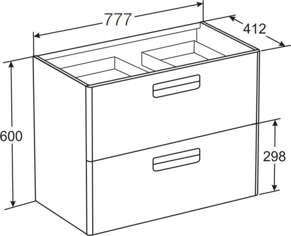 Тумба под раковину Roca Геп Ориджинал / The Gар Original 800 мм белый глянец, Z.RU93.0.287.7