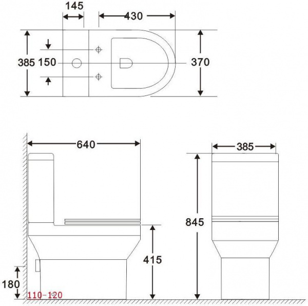 Сливной бачок Aquanet Logic-C-1 CL-12339-1