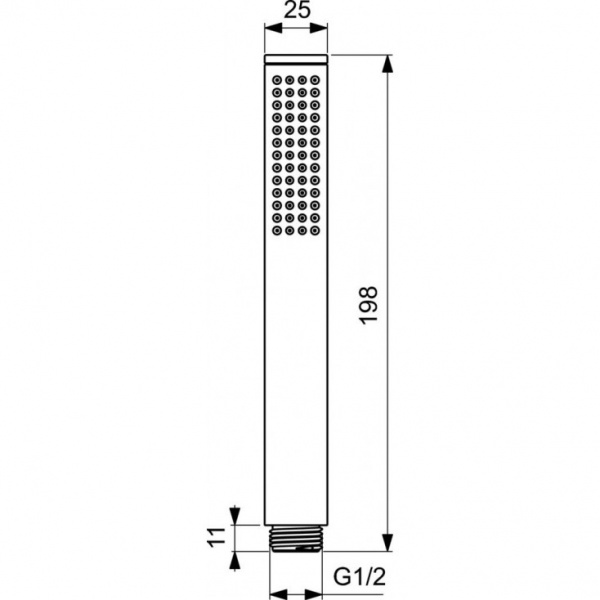 Душевая лейка Ideal Standard IdealRain, черный, BC774XG