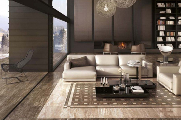 Вставка напольная Atlas Concorde Supernova Marble Woodstone Champagne Bottone Lappato 7,3х7,3х1