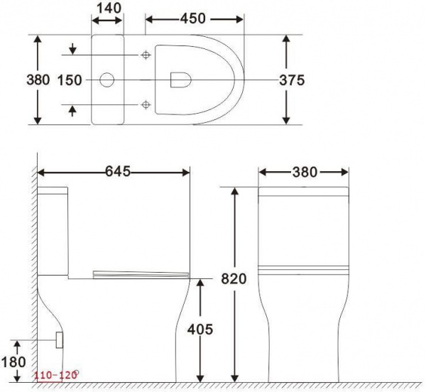 Чаша напольного унитаза Aquanet Rimless Roll 2-C CL-12289