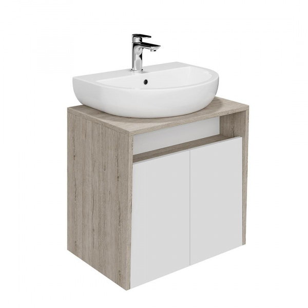 Тумба Kerama Marazzi PRO/ПРО подвесная 2 дверцы 60, белая глянцевая, PRO.60.2\WHT