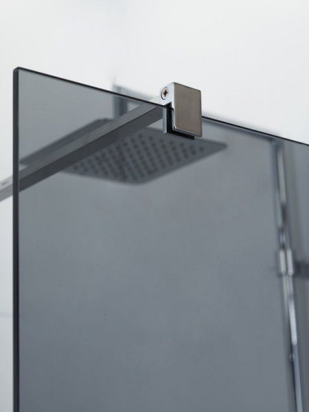 Душевая перегородка Cezares Liberta 100*195 см, с односторонним входом, графитовое стекло, хромирова