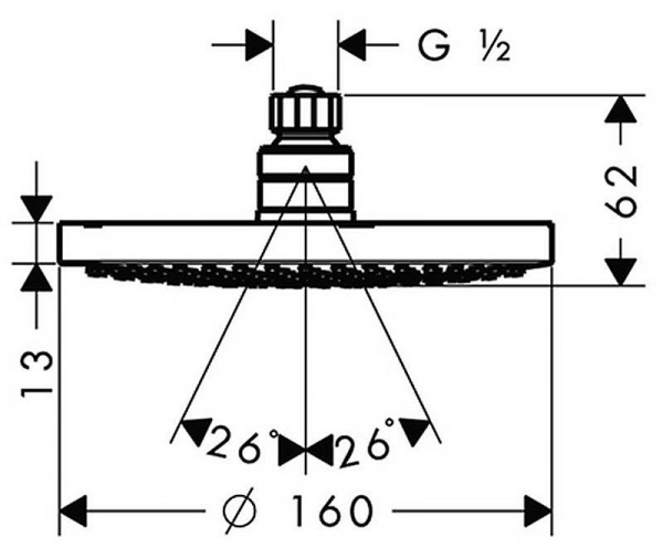 Croma Верхний душ 160мм 27450000