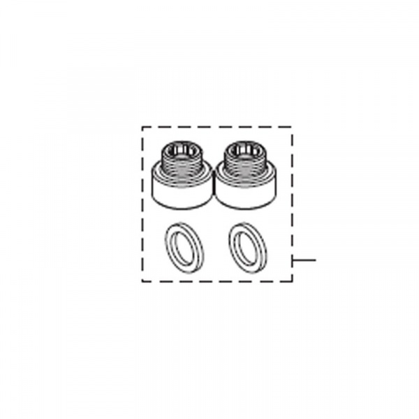 Ниппель Vidima G3/8-G1/2 комплект, B961063NU