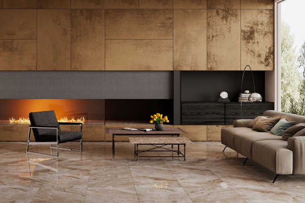 Керамическая плитка напольная Eurotile Ceramica VERONA BROWN 49,5х49,5, 742 VRU2BR