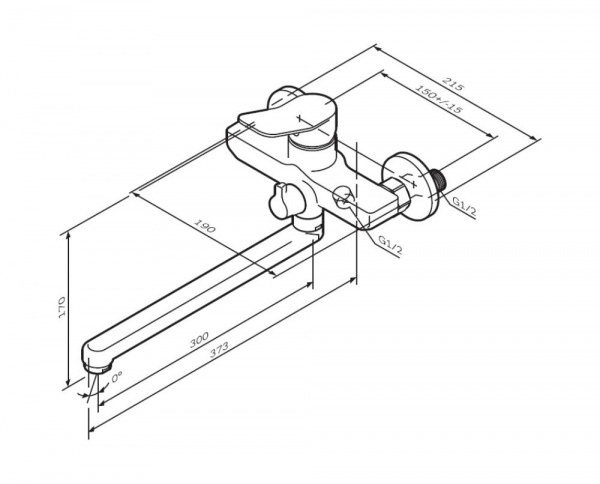 Смеситель для ванны AM.PM X-Joy хром, F85A90000