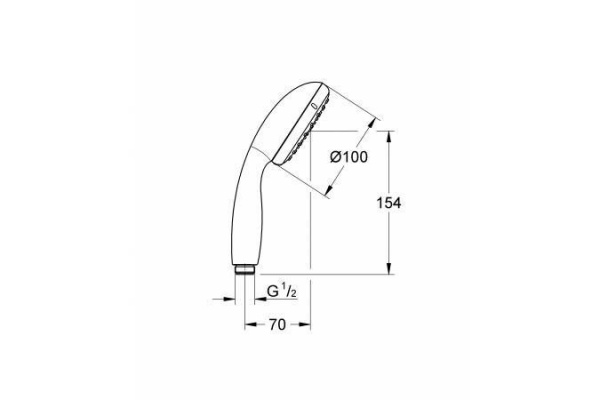 Ручной душ  Grohe Tempesta New, хром, 27852001