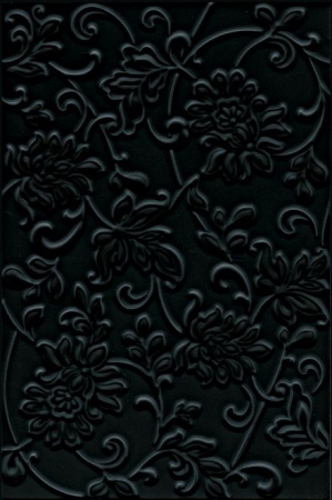 Плитка керамическая Kerama Marazzi Аджанта цветы черный 20х30 8217