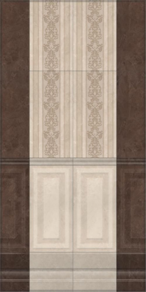 Декор Kerama Marazzi 12х16 Версаль коричневый OBA010