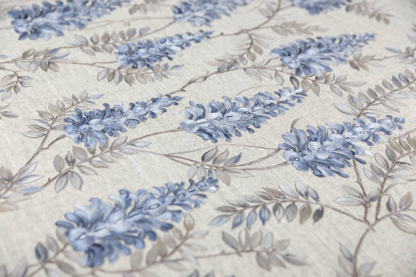 Обои виниловые Kerama Marazzi Эдем мотив, серо-синий, KM5804