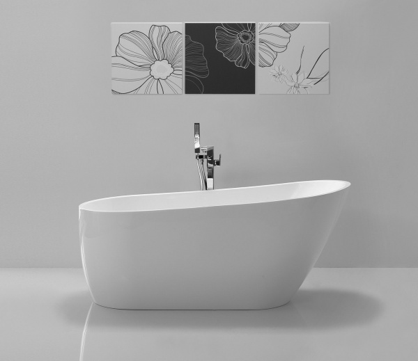Ванна акриловая BelBagno 170*72 см, белая, без перелива, BB62-1700-W0