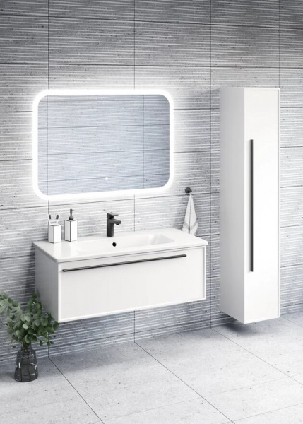 Тумба подвесная Avanti Nova 100 Bianco с умывальником Эйфория-100 (1 ящик)