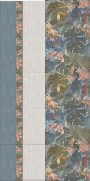 Бордюр Багет Kerama Marazzi Пальмовый лес беж светлый 25x5,5 BLE011