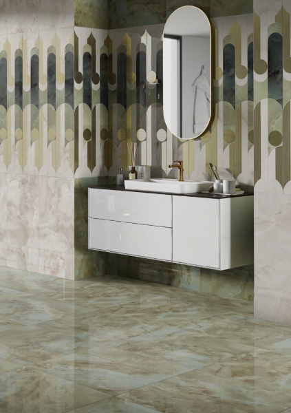 Керамическая плитка напольная Kerama Marazzi Милан Джардини 60x119,5 зеленый SG566302R