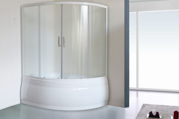 Шторка для ванны Royal Bath 140х95х150 см, матовое  стекло, RB 140ALP-C