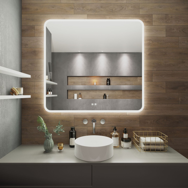 Зеркало Aqua de Marco Амазон 105*85 см, с LED-подсветкой, антизапотевание, Amz105/85