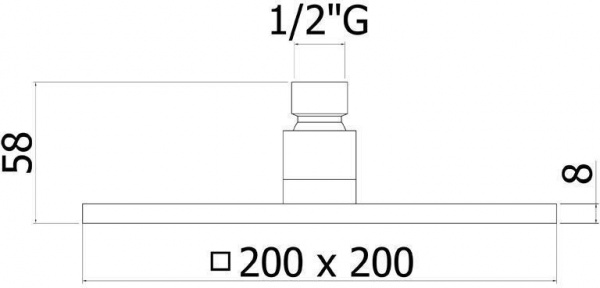 Верхний душ Paffoni Syncro ZSOF075CR