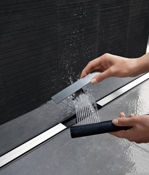 Крышка душевого канала Geberit CleanLine, нержавеющая сталь/черный, 154.451.00.1
