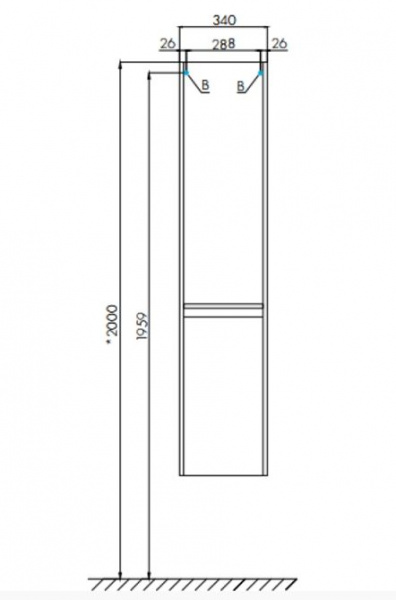 Шкаф-Колонна Акватон Лондри, 1A236203LH010