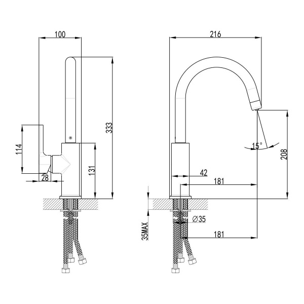 Смеситель для кухни Lemark Comfort, LM3073C