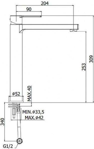 Смеситель для раковины Paffoni West WS074CR