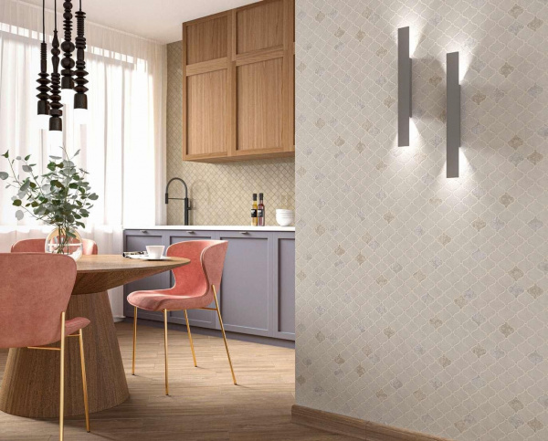 Обои виниловые Kerama Marazzi Арабески мотив, бежевый светлый, KM5201