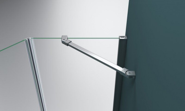 Душевая кабина BelBagno Kraft 800x800x1950, прозрачное стекло, хромированный профиль, левый, KRAFT-P