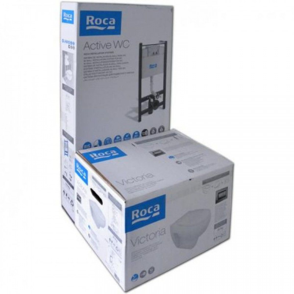 ПЭК Roca Виктория / Victoria (унитаз+инст+кноп+сид м / л) 7.8931.0.000.0
