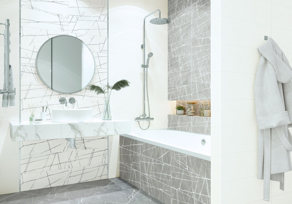 Керамическая плитка настенная New Trend Чикаго Лэй белый / Chicago Lay White 20*60, WT11CHL00